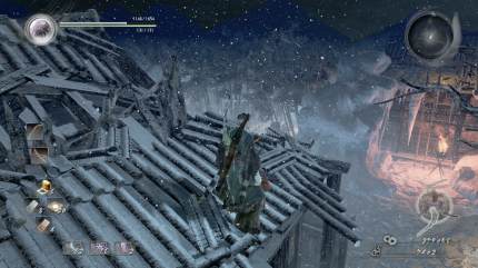 Zwar mag Nioh nicht per se wunderschön sein, die Level sind zum großen Teil dennoch sehenswert. Dieser verschneite Tempel etwa sieht doch wirklich nicht übel aus!