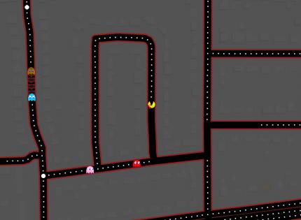 Ms. Pac Man in Google Maps