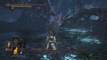 Bosskampf gegen Midir in Dark Souls 3.
