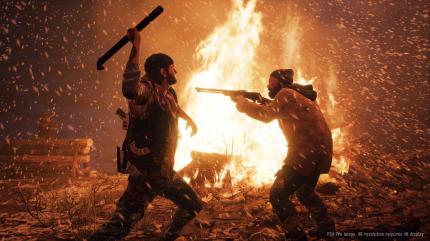 Biker Deacon hat es gar nicht so leicht in Days Gone. Zombiehorden und so.