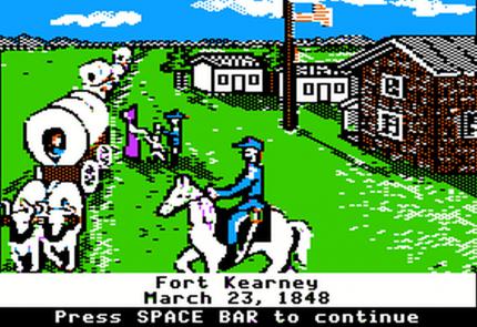 Oregon Trail, eines der ersten Computerspiele mit historischem Szenario.