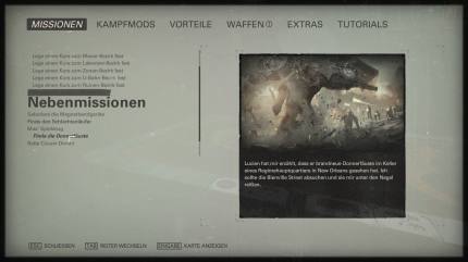 Um alle Kampfmods im Spiel zu erhalten, müsst ihr passende Nebenmissionen lösen.