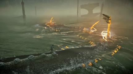 Achtet auf die blitzenden Tentakel des Wasser-Kolosses.