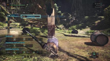 Monster Hunter World - Lanze - Mit dem Kraft-Block wehrt ihr Angriffe aus allen Richtungen ab.