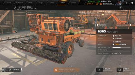 Der Einfallsreichtum der Community kennt keine Grenzen. Hier im Bild: ein Mähdrescher mit frontseitig montiertem Metallschredder. (PC-Screenshot)
