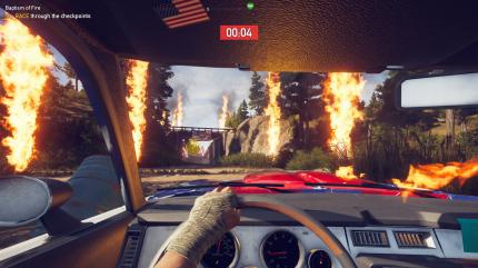 Mit dem Monster Truck im 'Stars &amp; Stripes'-Design zu patriotischer Musik Stuntrennen fahren: Der Ton von Far Cry 5 macht wilde Sprünge.