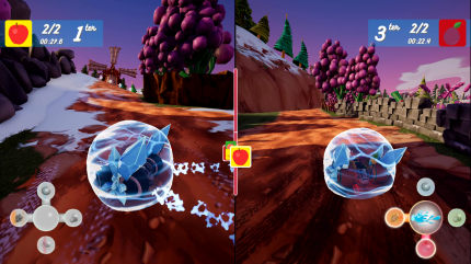Typisch für einen Fun-Racer reicht die Spannweite der Power-Ups von (fast schon) langweiligen Turbos über Angriffs-Items bis hin zu Verteidigungs-Fähigkeiten.