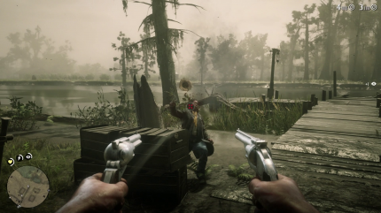 Wie schon die Remaster-Version von GTA 5 lässt sich auch RDR 2 komplett aus der Ego-Ansicht spielen. Ihr könnt jederzeit die Perspektive wechseln.