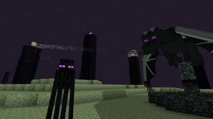 In Minecraft gibt es drei Dimensionen: Oberwelt, Nether und das Ende. Die schlaksigen Endermen bewohnen das Ende. Sie können sich teleportieren und greifen nur an, wenn sie selbst attackiert werden.