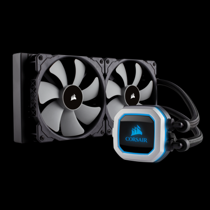 Corsair Hydro-Series H110i mit zwei 140mm-Lüftern - dazu muss das Gehäuse einen passenden Montageplatz für den Radiator haben.