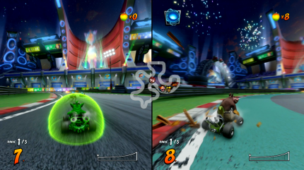 Die Strecken in Crash Team Racing Nitro-Fueled sind abwechslungsreich und zum Großteil sehr hübsch gestaltet.