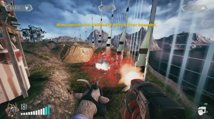 Eines wird schon nach wenigen Spielminuten klar: Goat of Duty spart nicht an Splatter-Effekten.