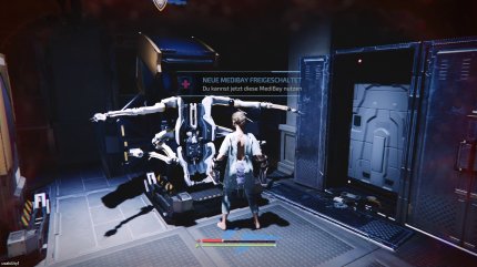 Das Tutorial spielt in einem Gefängnis. Anfangs müssen wir ohne Exo-Rig auskommen.