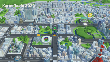 Im Storymodus bewegen wir uns über diese Karte, um die vielen Stadien und Sehenswürdigkeiten der Hauptstadt Japans zu betreten. <br> &nbsp;