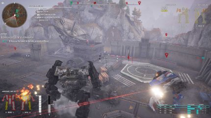 Mechwarrior 5: Mercenaries - Normalerweise kein fairer Kampf. Die 40 Tonnen schwere Cicada aus dem Haus Davion kann es im Normalfall nicht mit einem 80-Tonner wie dem Awesome aufnehmen. Dummerweise ist unser Mech schon etwas stärker angeschlagen.