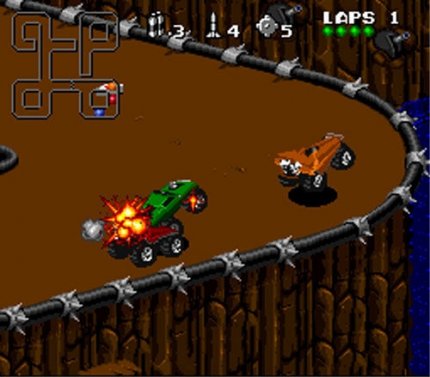 Laute Musik, bunte Action: Grafisch wie spielerisch zeigte sich Rock N'&nbsp;Roll Racing ausgereifter als sein Vorgänger.