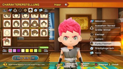 Dank des Charakter-Editors und der vielen Ausrüstungsgegenstände kann sich jeder Spieler und jede Spielerin in Snack World selbst verwirklichen.