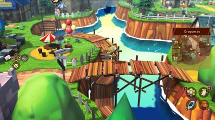 Unsere Zentrale im Spiel ist die Stadt Croquetta. Hier können wir uns mit den Bewohnern unterhalten, neue Aufträge annehmen oder Gegenstände einkaufen.