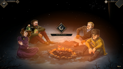 Durch nächtliche Unterhaltungen können wir Quests bekommen, durch die wir aus der sibirischen Tundra entfliehen.
