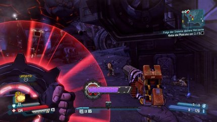 Mit Athena aus dem Pre-Sequel können wir einen Schild verwenden, der uns vor frontalen Angriffen schützt.