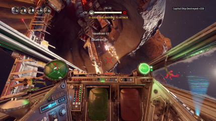 Auf der linken Seite dieses X-Wing Cockpits seht ihr die Energieverwaltung (blaue, rote und grüne LED-Leisten). Wir haben derzeit volle Power auf die Schilde gelegt.