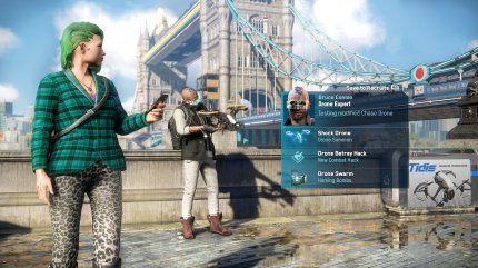 Scannen wir Londons Enwohner, werden uns direkt deren Fähigkeiten, Gadgets, Stärken und Schwächen angezeigt.