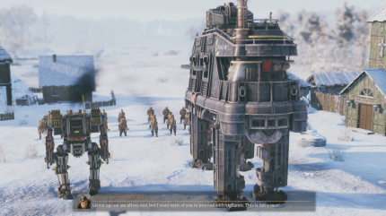 Der persönliche Mech von Prinz Wilhelm und Gunters gigantische Maschine Brunhilde ziehen mit in die Schlacht.