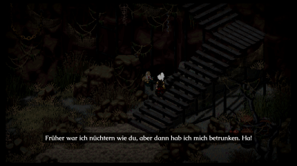 Viele Menschen der Spielwelt sind Alkoholiker geworden, da sie die Realität nicht mehr ertrugen. Das heißt aber nicht, dass es keinen Humor im Spiel gibt.