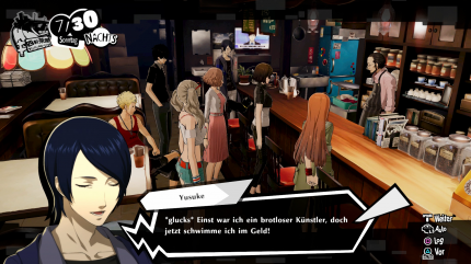 An Dialogen mangelt es Persona 5 Strikers nicht, und sie kommen genauso wie die Menügestaltung wie gewohnt extrem stylisch daher.