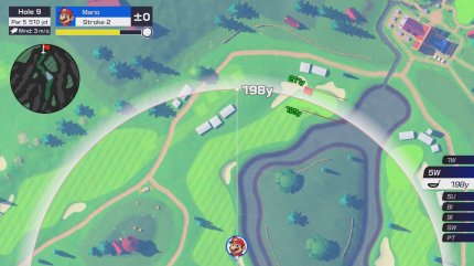 Für den vollen Überblick können wir aus dem aktuellen Geschehen herauszoomen und den Golfplatz von oben betrachten.
