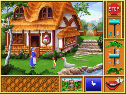 Roberta Williams’ Mixed-Up Mother Goose (1987) – hier in der Windows-Version – zählt zu den erfolgreichsten Edutainment-Titel von Sierra On-Line. Die Fortsetzung Mixed-Up Fair Tales erscheint 1991, wird aber von Lori Ann Cole und Bill Davis koordiniert.<br> &nbsp;
