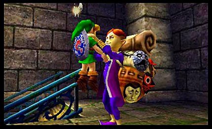 Manchmal ist der Ton düsterer, wie hier in Majora’s Mask, manchmal heiterer. Immer jedoch ist Link auf Reisen, um gegen das Böse zu kämpfen.
