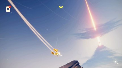 In solchen Momenten fühlt sich Sky trotz des simplen Spielprinzips einfach&nbsp;&nbsp; &nbsp;&nbsp;&nbsp; &nbsp;großartig an. Der Tempel im Hintergrund ist vorerst das Ziel eurer Reise.