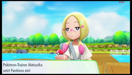 Da hat wohl jemand Kanto mit Hawaii verwechselt: Die Künstlerin Matsurika macht einen kleinen Urlaubstrip und ist für einen Freundschaftskampf zu haben.