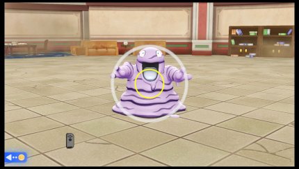 Hier ist Präzision gefragt: Anstatt dass ihr das Pokémon wie üblich schwächt, müsst ihr in Let’s Go lediglich im richtigen Moment den Ball werfen. Farbe und Größe des Fangkreises sind dabei enorm wichtig.