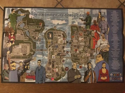 Dem Spiel lag seinerzeit diese nützliche Karte von Liberty City bei.