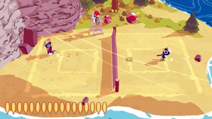 An allen Ecken und Enden stolpert man auf der Insel über NPCs und Beschäftigungsmöglichkeiten. Hier etwa jagen wir als Duo nach einem Stockball-Highscore.