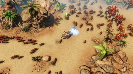Egal ob Tag oder Nacht, Wüste oder Vulkan. The Riftbreaker hat einiges fürs Auge zu bieten und die verschiedenen Biome laden zum Erkunden und Schnetzeln ein