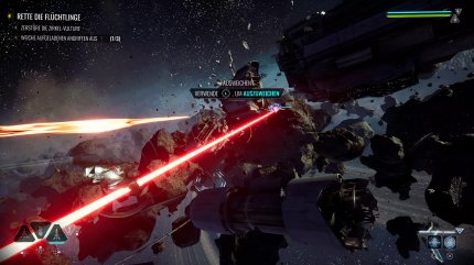 Wenn uns das Zirkel-Vulture mit seinem Laserstrahl fokussiert, müssen wir im richtigen Moment ausweichen. Viele Treffer halten wir nämlich nicht aus.