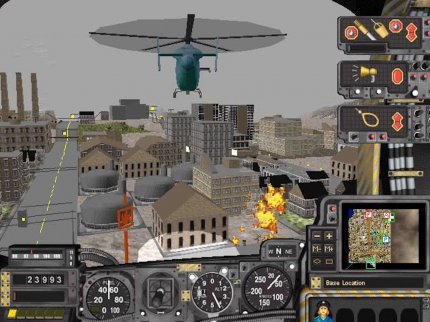 Die aufgabenorientierte Flugsimulation SimCopter erlaubt den Import von Städten, die man zuvor in Sim City 2000 aus dem Boden gestampft hat.
