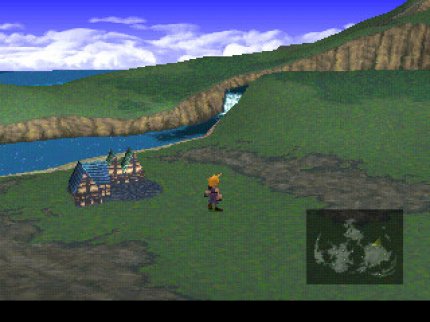 Auch die Karte erstrahlte in 3D: Cloud reiste hier von einem Ort zum nächsten. Das unterstützte den Eindruck einer gewaltigen Spielwelt.&nbsp;