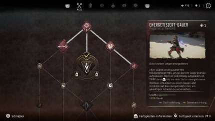 Forbidden West bietet sechs unterschiedliche Talentbäume, spezialisieren muss man sich jedoch nicht. Wer viele Aktivitäten und Nebenquests macht, kann (fast) alle Skills freischalten.