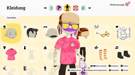 Sonnenbrille, Mütze, pinker Schnauzbart: Unser Skater ist bestens für die Herausforderungen in OlliOlli World gerüstet und passt perfekt in die an Adventure Time erinnernde Ästhetik.