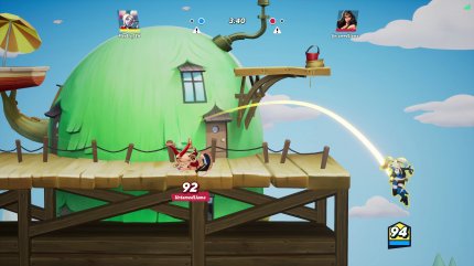 Um zu gewinnen, müsst ihr eure Gegner von der Stage schmeißen - genau wie bei Super Smash Bros.