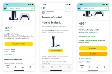 In den USA testet Amazon ein Einladungssystem für PS5-Verkäufe.