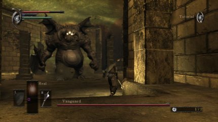 Typisch für die Souls-Spiele: Der erste Boss (hier der Vanguard aus Demon's Souls) ist fast unbesiegbar und lässt den Spieler erstmals den berühmten „You Died“-Schriftzug sehen.<br> <br> &nbsp;
