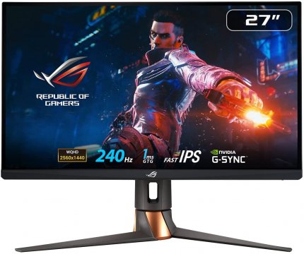 E-Sport-taugliche 240 Hz bietet der Asus ROG Swift mit 27 Zoll Fast-IPS und WQHD. Bei den frühen Prime Day-Angeboten