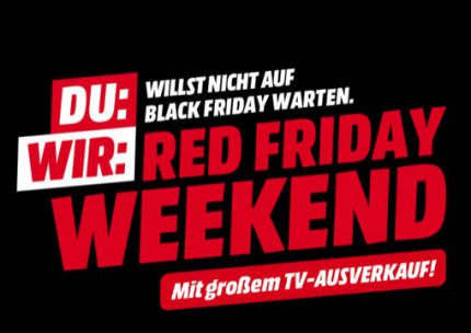 Mega-Rabatt-Aktion bei Media Markt: Red Friday Weekend mit großem TV-Ausverkauf - nur bis Sonntag!