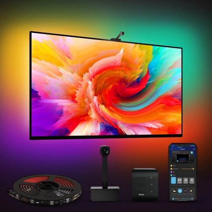 Die Govee DreamView TV-Hintergrundbeleuchtung gibt es jetzt auch für Fernseher mit 75-85 Zoll - und derzeit bei Amazon auch mit Rabatt!