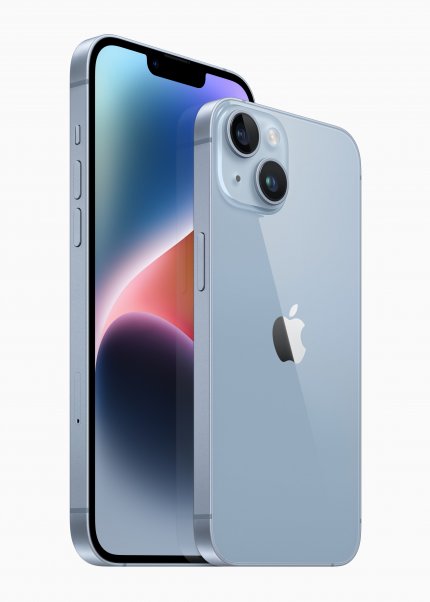 Das iPhone 14 gibt es mit 6,1 Zoll und - als iPhone 14 Plus - mit 6,7 Zoll.